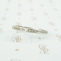 vintage 1920's channel set diamond platinum eternity band