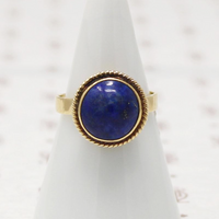 Vintage Lapis and Yellow Gold Ring