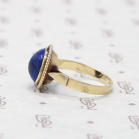 Vintage Lapis and Yellow Gold Ring