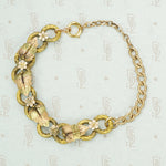 The Golden Leaf and Flower Bracelet