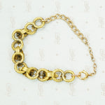 The Golden Leaf and Flower Bracelet