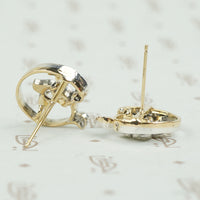 The Lumiére Swirling Diamond Leaves Earrings