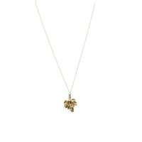 Antique Mine Cut Diamond set Leaf Pendant