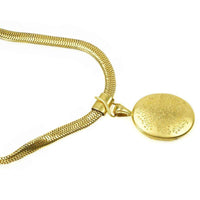 The Victorian Ginkgo Tree Locket on original mesh Chain 15k
