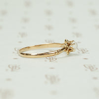 Tiny Rose Gold and Moonstone Ring