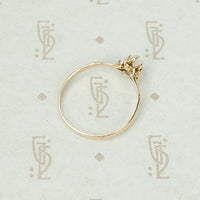 Tiny Rose Gold and Moonstone Ring