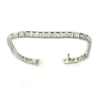 Platinum Art Deco Diamond Line Bracelet