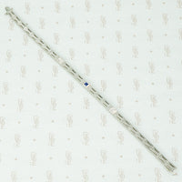1920's white gold sapphire and diamond engraved line bracelet