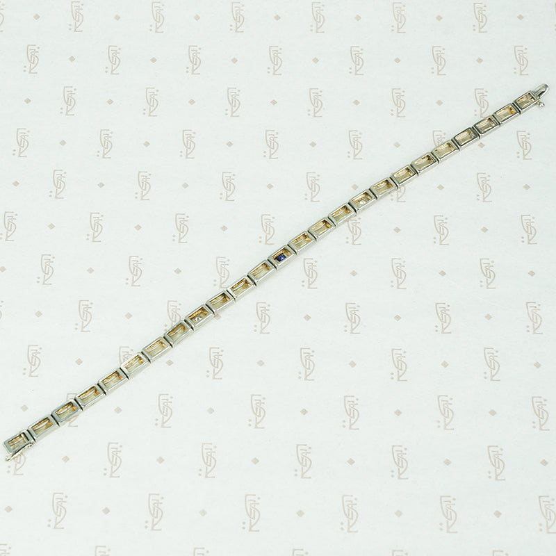 Vintage 1920's Diamond and Sapphire Bracelet