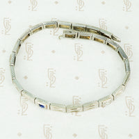 Vintage 1920's Diamond and Sapphire Bracelet