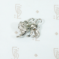 Heraldic Lion Statant Regardant Charm in Sterling