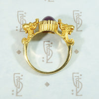 Ruby and Golden 18k Lion Ring