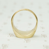 Heavy Gold Signet Ring Lion Passant Crowned