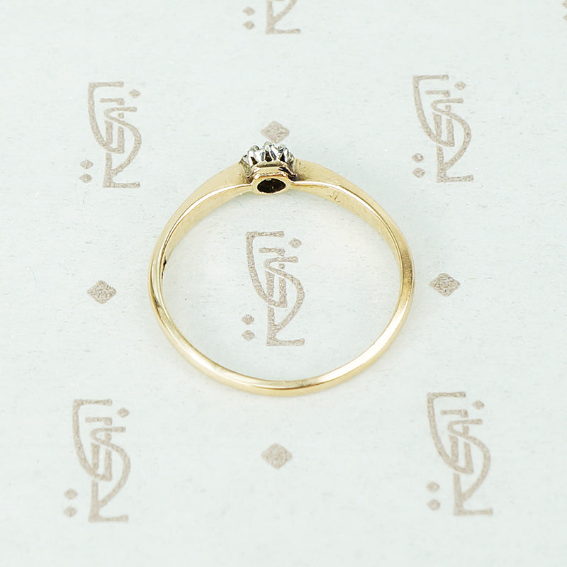 Vintage Champagne Diamond Solitaire