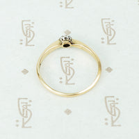 Vintage Champagne Diamond Solitaire