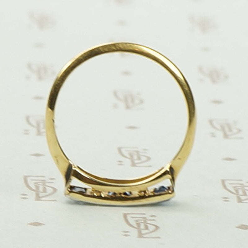 Edwardian Sapphire and Diamond Band in Platinum and 18k