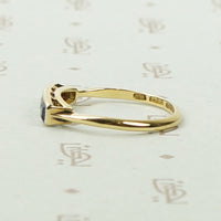 Edwardian Sapphire and Diamond Band in Platinum and 18k