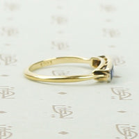 Edwardian Sapphire and Diamond Band in Platinum and 18k