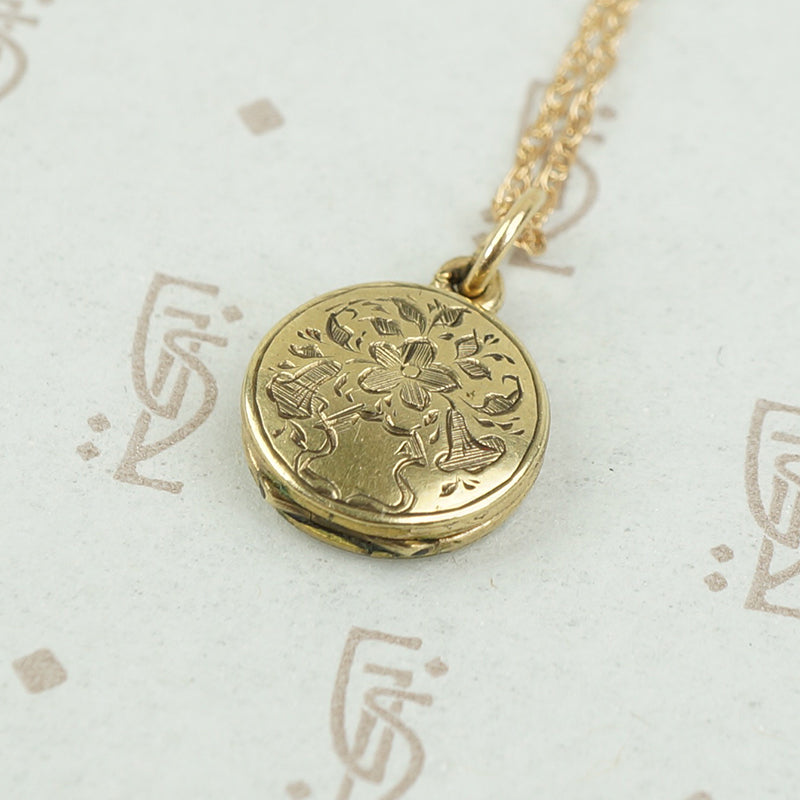 Petite English Locket with Woven Hairwork