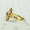 Victorian Navette Sapphire and Diamond Ring