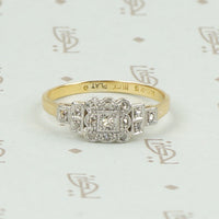 Romantic 1930s Diamond Band in Platinum and 18K