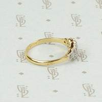 Romantic 1930s Diamond Band in Platinum and 18K