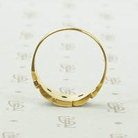 Charming Victorian Band in 18k Gold, Sapphires and Diamond