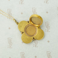 Elegant Quatrefoil Locket with Pearl