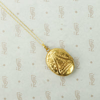 Victorian Locket with Romantic Floral Engraving