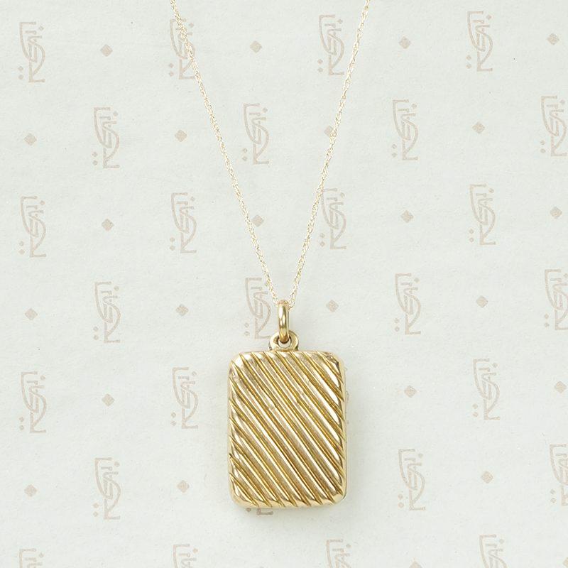 Jaunty Striped Victorian Locket