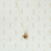 Petite Victorian Rosy Gold Heart Locket