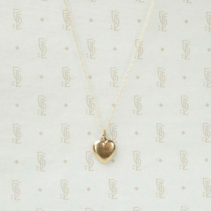 Petite Victorian Rosy Gold Heart Locket