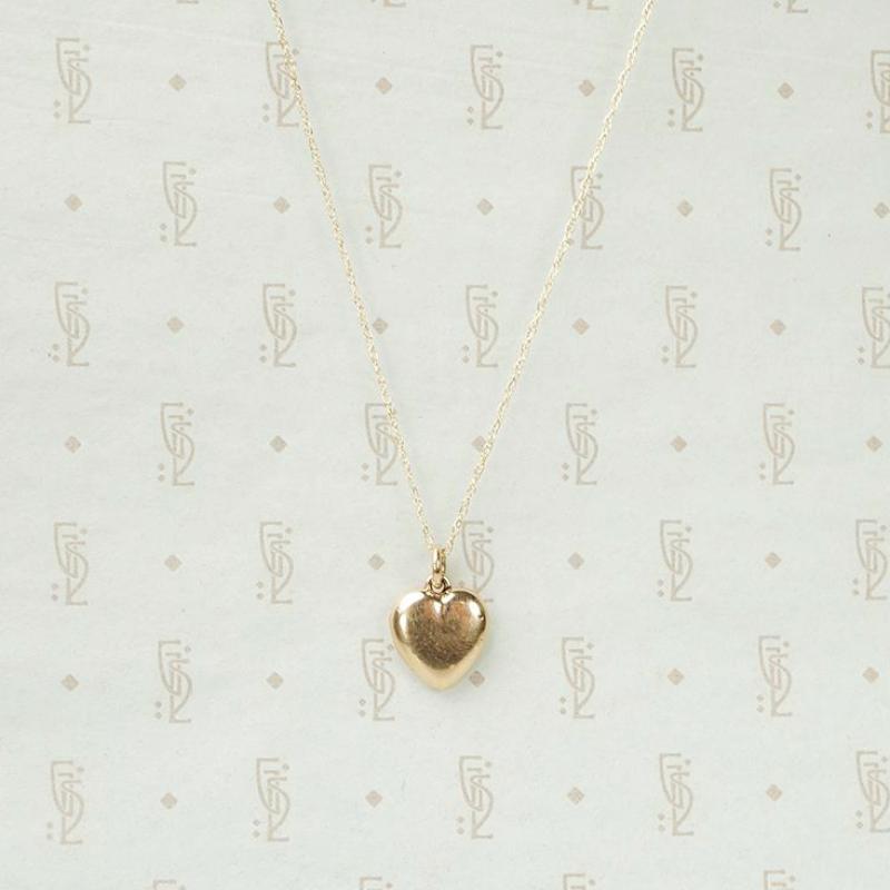 Petite Victorian Rosy Gold Heart Locket