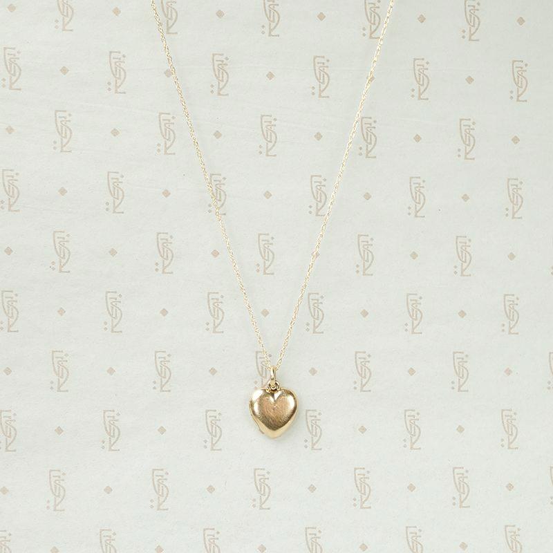 Petite Victorian Rosy Gold Heart Locket