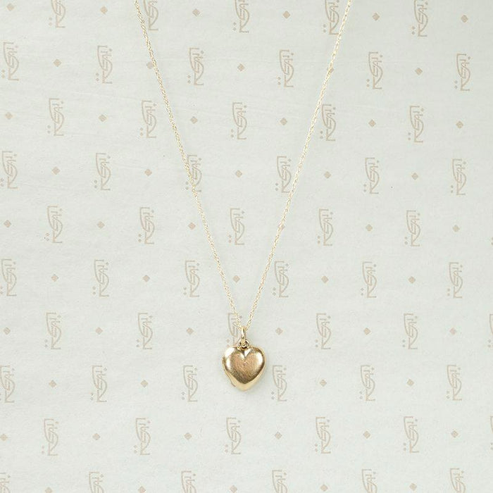 Petite Victorian Rosy Gold Heart Locket