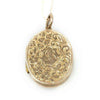 9k Rose Gold English Locket with detailed engraving