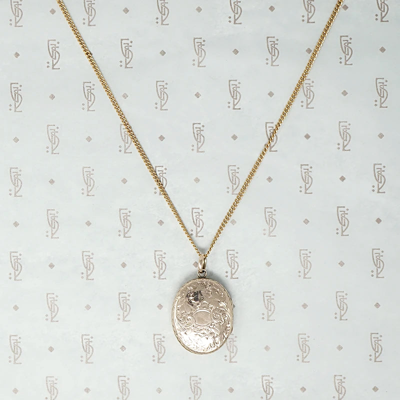 Victorian Gold Sheet Flower Locket