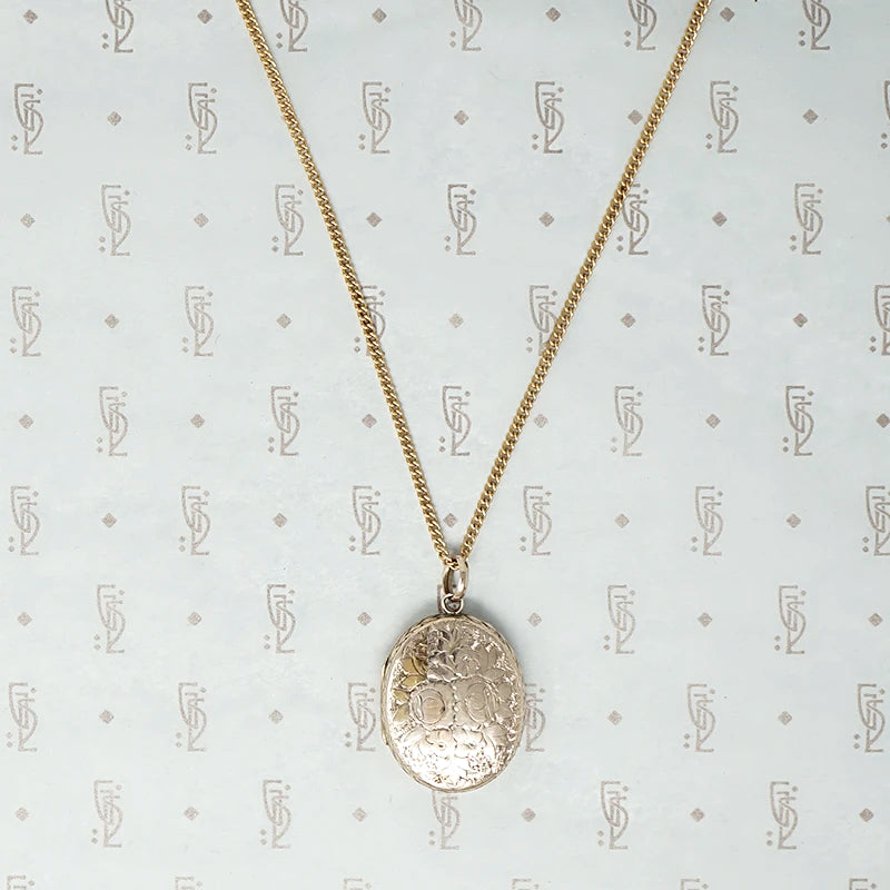 Victorian Gold Sheet Flower Locket