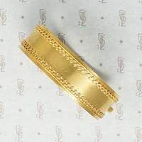 Luxuriously Detailed Pinchbeck Hinged Bangle