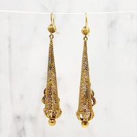 Fancy Pinchbeck Torpedo Earrings Early 19th Century