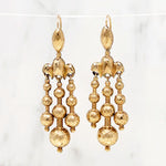 Favourite Day and Night Faceted Gold Dangle Earrings