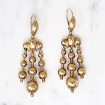 Favourite Day and Night Faceted Gold Dangle Earrings