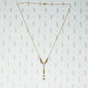 Charming Turn of the Century Aquamarine and Seed Pearl Necklace