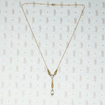 Charming Turn of the Century Aquamarine and Seed Pearl Necklace