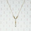 Charming Turn of the Century Aquamarine and Seed Pearl Necklace