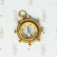 Ship's Wheel Compass with Secret Fleur de Lis