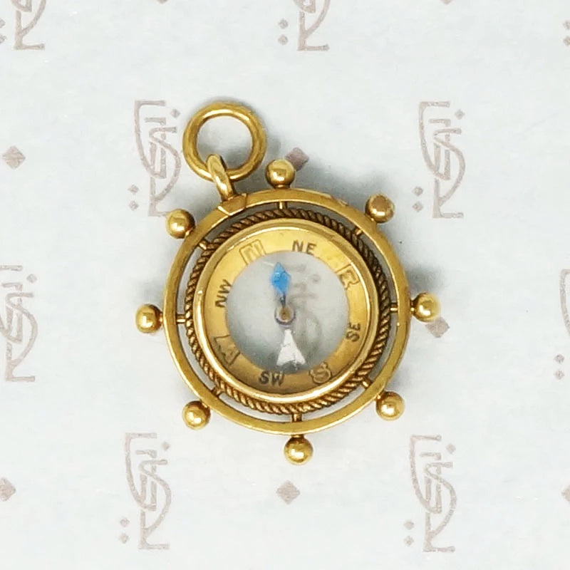 Ship's Wheel Compass with Secret Fleur de Lis