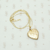 Engraved English Heart Locket in Rose Gold