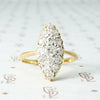 The Old Mine Diamond 18k Gold Navette Ring