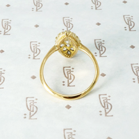 The Old Mine Diamond 18k Gold Navette Ring